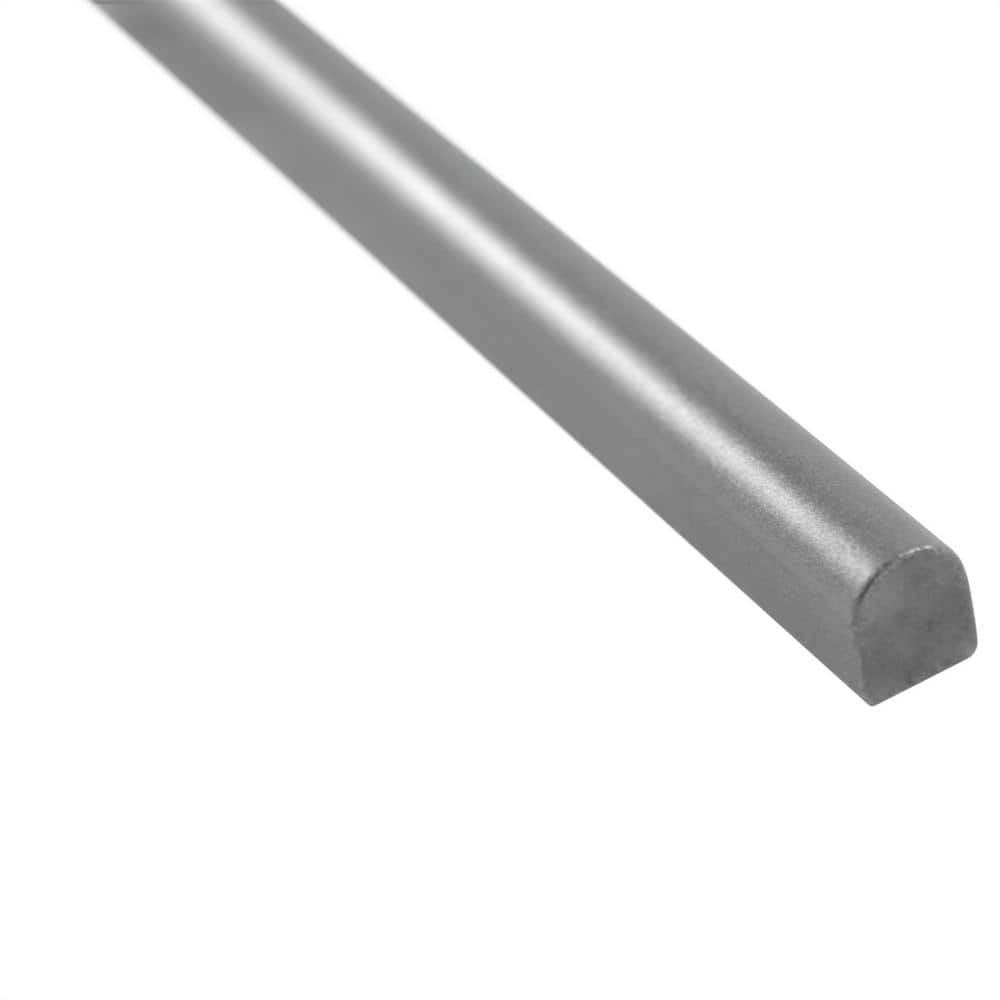 Pewter Nickel Matte Metal 1/2 x 12 Inch Pencil Liner Tile Trim