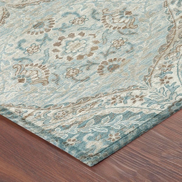 Chantille Machine Washable Indoor/Outdoor Abstract ACN2698 Ivory 8 ft. x 10 ft. Area Rug