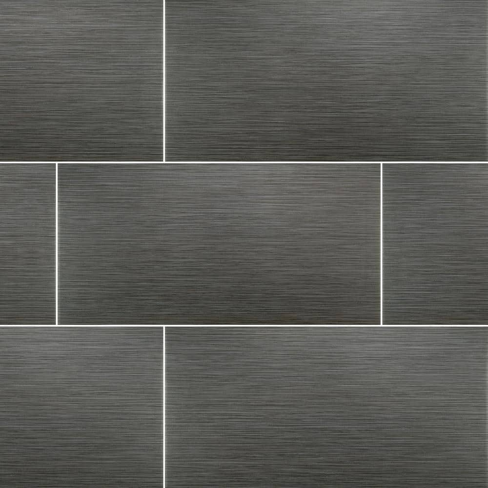 MSI Metro Gris 12 in. x 24 in. Matte Porcelain Floor and Wall Tile (2 ...