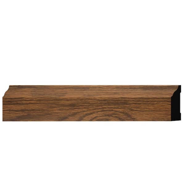 5947 3/8 in. x 1-1/4 in. x 7 ft. PVC Composite Colonial Cap Highlands Oak Molding