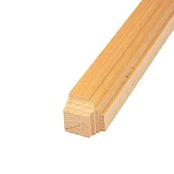 3/4 in. x 3/4 in. x 7 in. Unfinished Pine Molding Corner Block ...