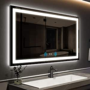 36 in. W x 30 in. H Rectangular Frameless LED Mirror with Motion Sensing Anti-Fog Wall Mounted Bathroom Vanity Mirror