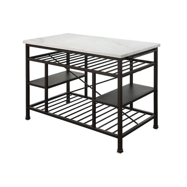 Acme Furniture Lanzo Gunmetal Serving Cart