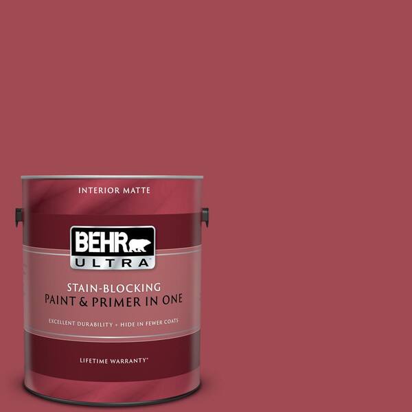 BEHR ULTRA 1 gal. #PPU1-07 Powder Room Matte Interior Paint and Primer in One