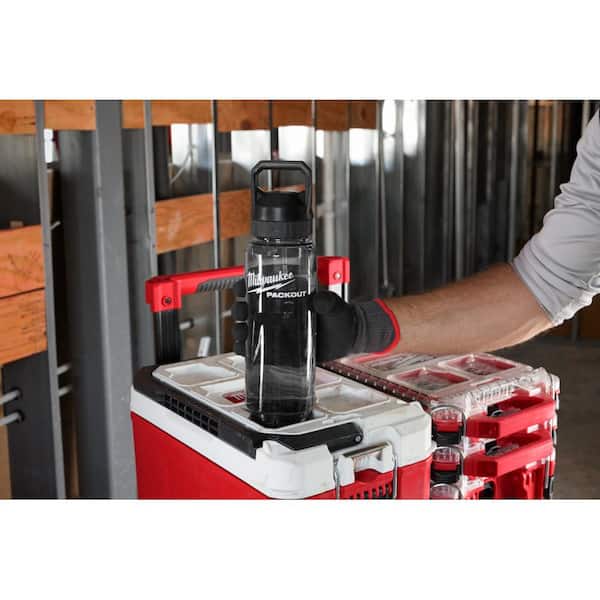 Milwaukee PACKOUT 34 Oz. Black Plastic Bottle with Chug Lid
