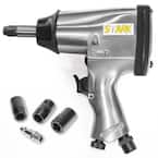 1/2 in. Drive Air Impact Wrench Gun Extended Anvil with 3 Socket Set