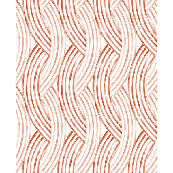 A-Street Prints Zamora Coral Brushstrokes Paper Strippable Roll (Covers 56.4 sq. ft.)