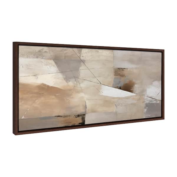 Sylvie Textured Abstract Framed Canvas by The Creative Bunch Studio Set of 1 Abstract Art Print 18.00 in. x 40.00 in.
