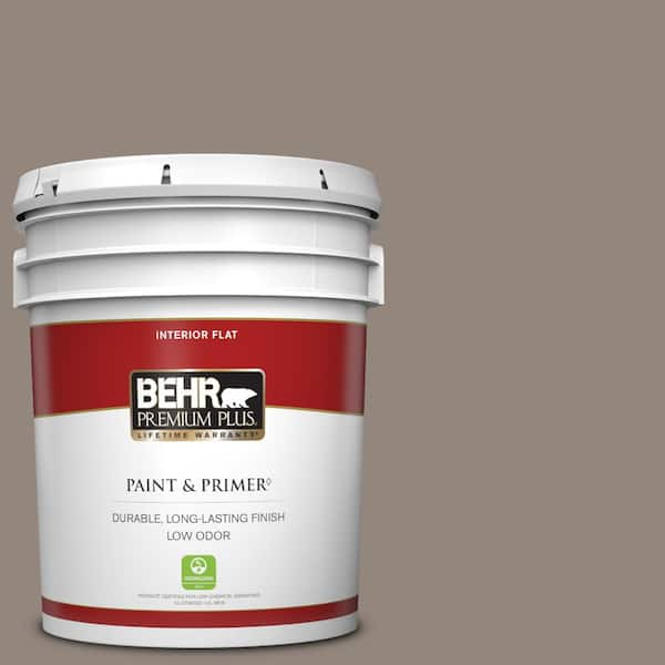 BEHR PREMIUM PLUS 5 gal. #T14-8 Film Fest Flat Low Odor Interior Paint & Primer