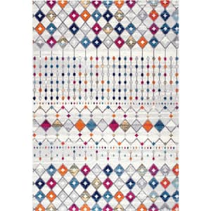 Blythe Modern Moroccan Trellis 6 ft. x 6 ft. Multi Square Rug