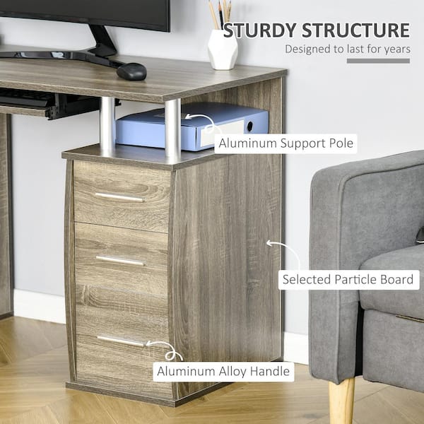 Techni Mobili  Complete Workstation Computer Desk with Storage