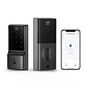 C210 Black Smart Lock Wi-Fi with 5-in-1 Ways to Unlock by Mobile App, Keypad, Key, Apple Watch and Smart Assistants