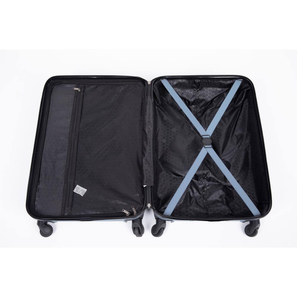 Blue 3-Piece Hardshell Spinner Luggage Set with TSA Locks