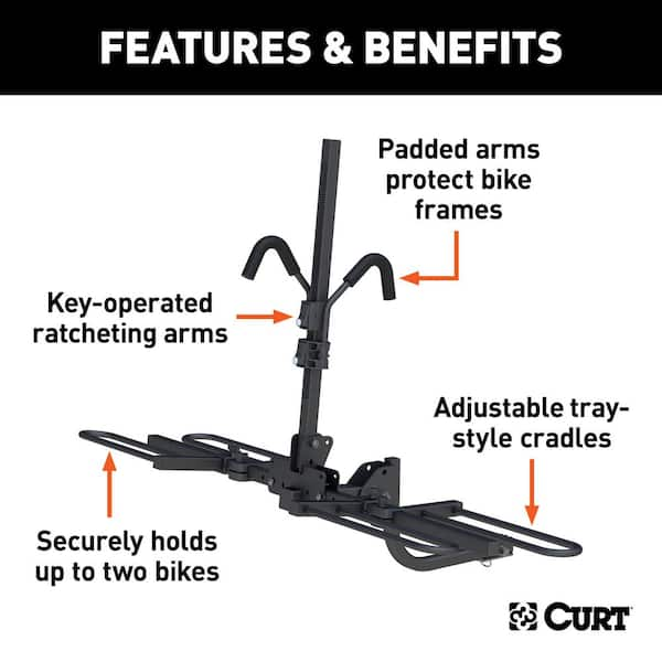 Tray-Style Hitch-Mounted Bike Rack (2 Bikes, 1-1/4 in. or 2 in. Shank)