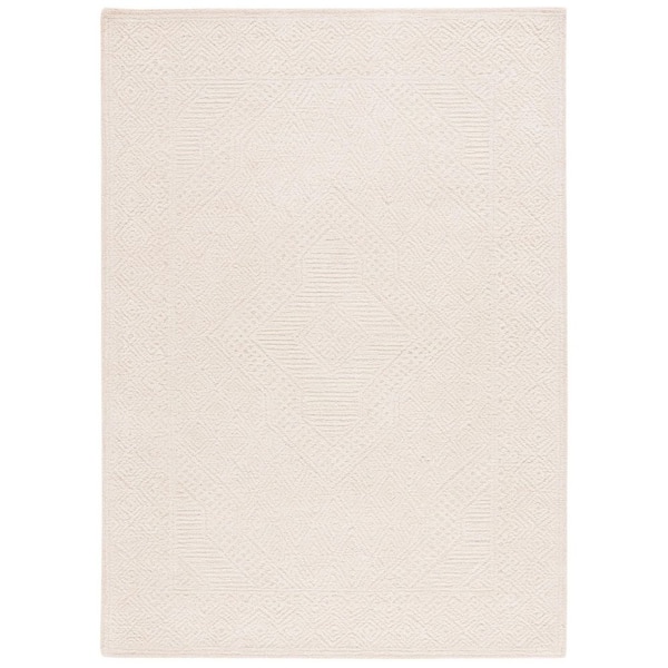 SAFAVIEH Textural 6 ft. x 9 ft. Beige/Blush Monochrome Ornate Area Rug