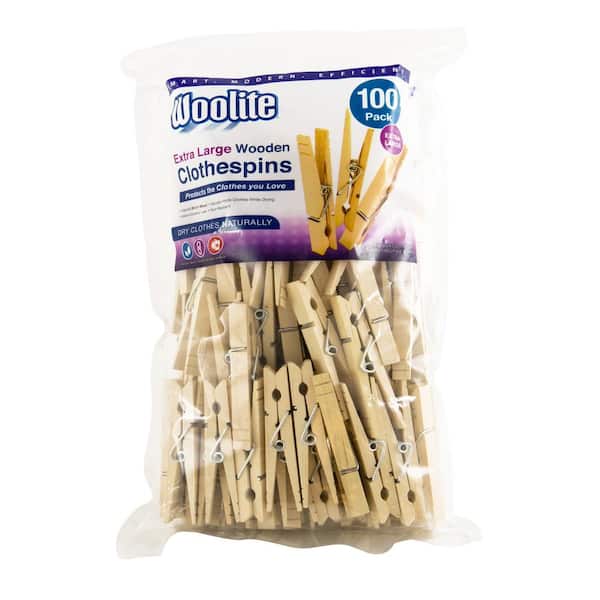 Extra-Large Wooden Clothespins (100-Pack)