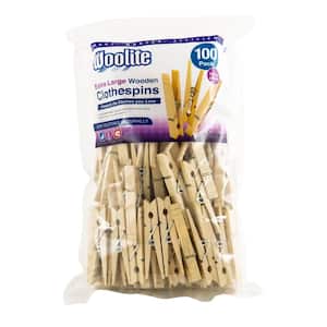Extra-Large Wooden Clothespins (100-Pack)