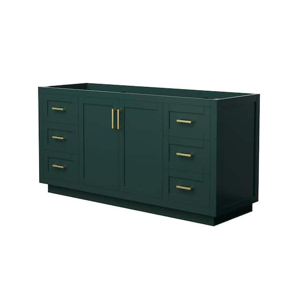 Wyndham Collection Miranda 65.25 in. W x 21.75 in. D x 33 in. H Single Bath Vanity Cabinet without Top in Green