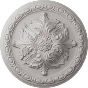 11-3/8 in. x 2 in. Acanthus Urethane Ceiling Medallion, Ultra Pure White
