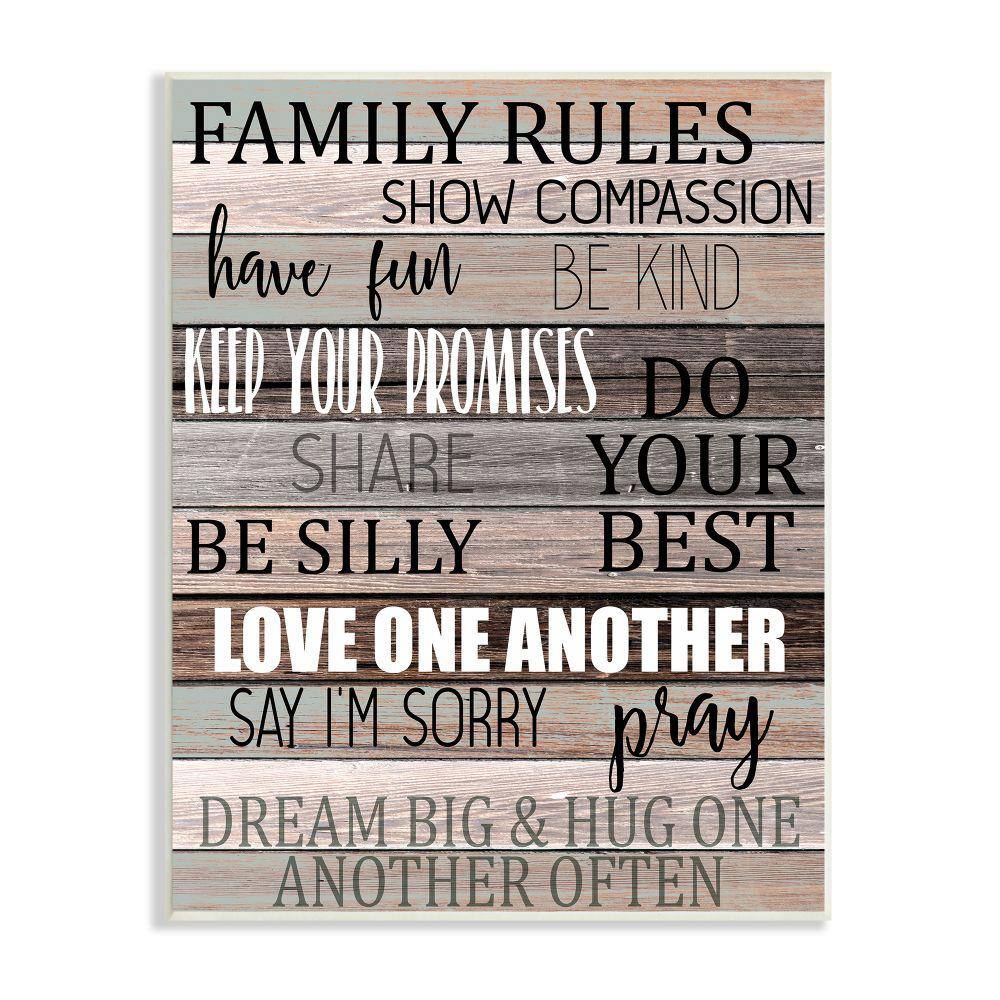 Rustic Tan and Teal Wood Grain Typography Wall Art, 15"