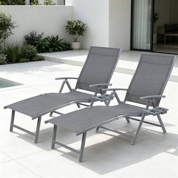 KOZYARD Cozy Aluminum Folding Outdoor Reclining 7 Adjustable