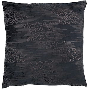Inspire Me! Home Décor Black 20 in. x 20 in. Throw Pillow