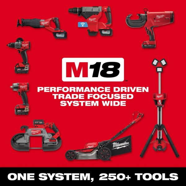 Milwaukee Tool | Milwaukee Cordless Framing Nailer: 18V, 2 to 3-1/2 Nail Length - 0.15 GA Nails, Includes 21 ° Framing Nailer & Non-Mar Tip | Part