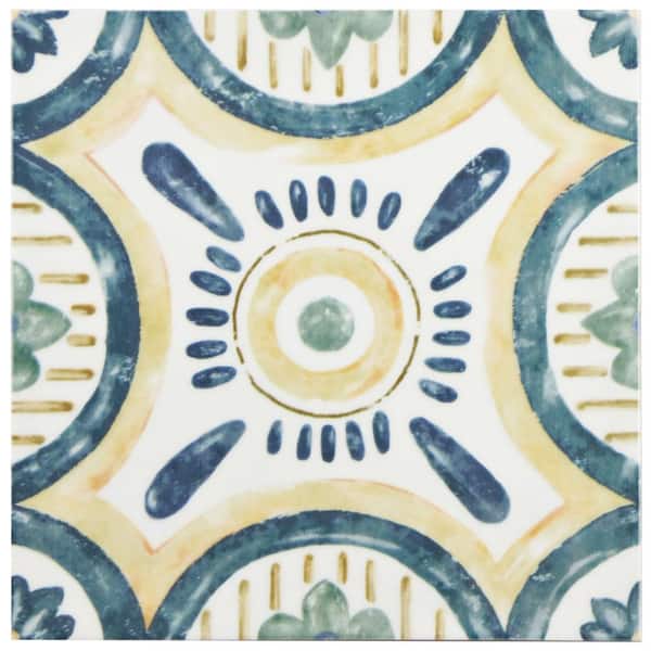 Merola Tile Bourges Isola 7-7/8 in. x 7-7/8 in. Ceramic Wall Tile