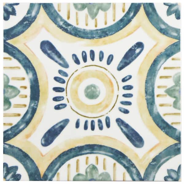 Merola Tile EAN Bourges Isola 7-7/8 in. x 7-7/8 in. Ceramic Wall Tile (10.76 sq. ft. / case)