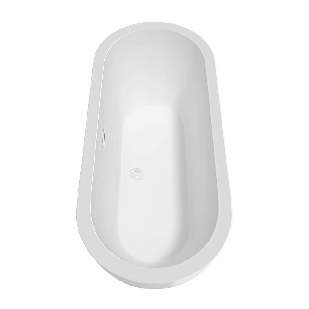 Soho 72'' White Freestanding Acrylic Soaking Bathtub