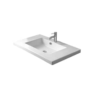 Mars Wall Mounted Ceramic Bathroom Sink in White