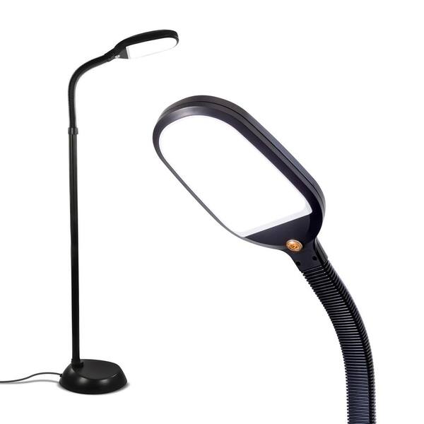 Black Led Floor Lamp, Adjustable Led Reading Floor Lamp