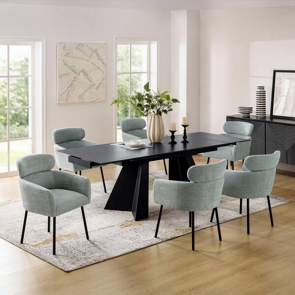 JAYDEN CREATION Lorenz Black 7-Piece 94.5
