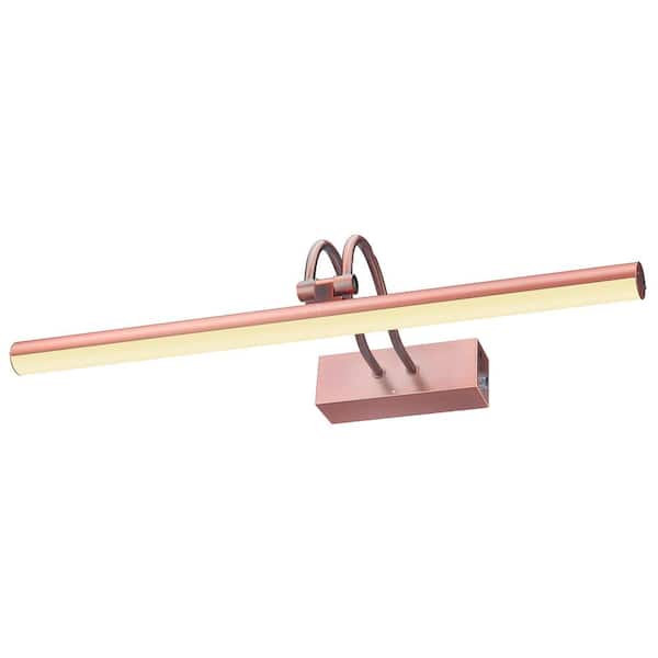 Unbranded Minimalist Rechargeable 16 in. Wall Mounted Red Copper 3 Colors LED Picture Light with Remote Control