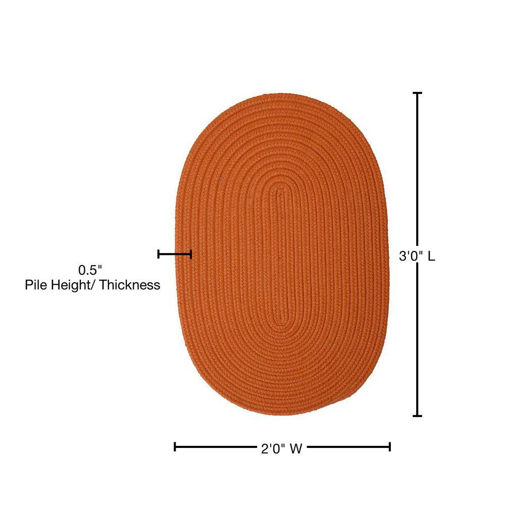 Rustic Braided Oval Rust Rug - Synthetic, Reversible, Easy Care