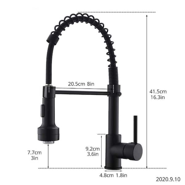 浄水器・整水器 Kakudai Single Lever Mixing Faucet AIMADI Single Handle LED Pull Down Sprayer Kitchen Faucet with