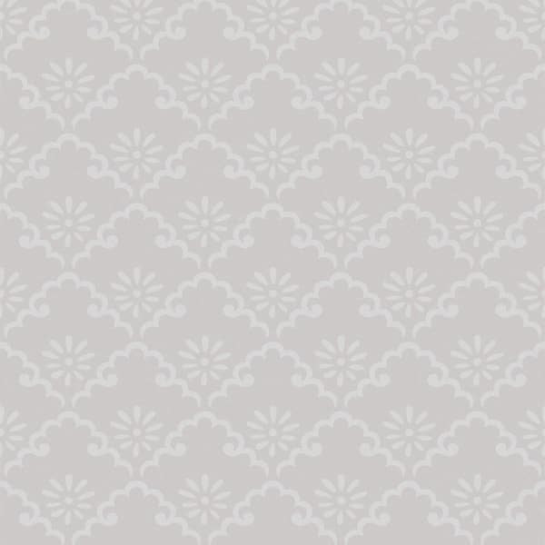 Laura Ashley Coralie Sugared Grey Matte Non Woven Removable Paste The Wall Wallpaper Sample