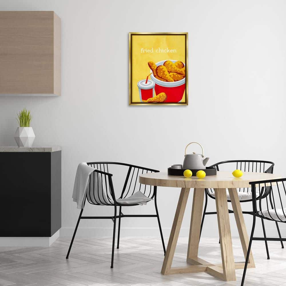 Chicken Bucket Takeout by Kim Allen Gold Floater Frame Food Graphic Art Print 21 in. x 17 in. price history on PriceWatchPro
