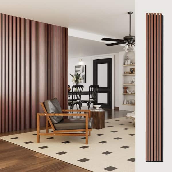 ARK DESIGN 0.875 in. T x 1.05 ft. x 8.86 ft. Red Oak Style Square Edge MDF Acoustic Decorative Wall Paneling (2-Pack/18.6 sq. ft. )