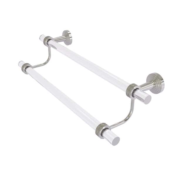 Allied Brass Pacific Beach Collection 18 in. Double Towel Bar with Dotted Accents in Satin Nickel