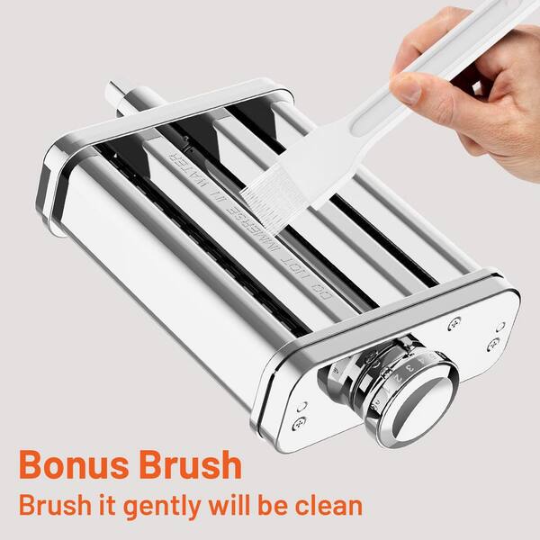 Anqtovp Stainless Steel 3-in-1 Pasta Maker Attachment for Stand
