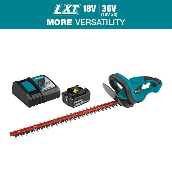 Makita LXT 22 in. 18V Lithium-Ion Cordless Hedge Trimmer Kit with Battery 4.0Ah and Charger