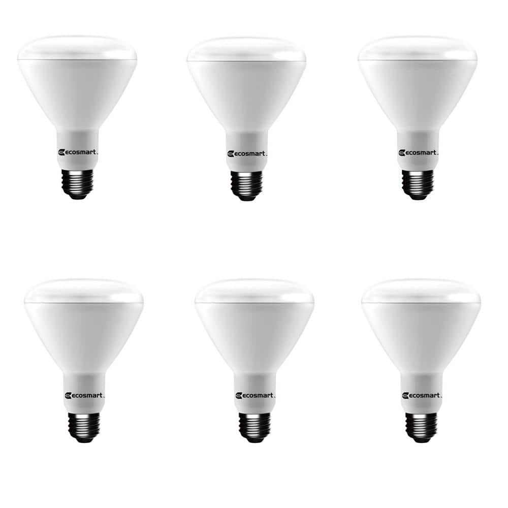 65-Watt Equivalent BR30 Dimmable CEC LED Light Bulb Soft White (6-Pack)