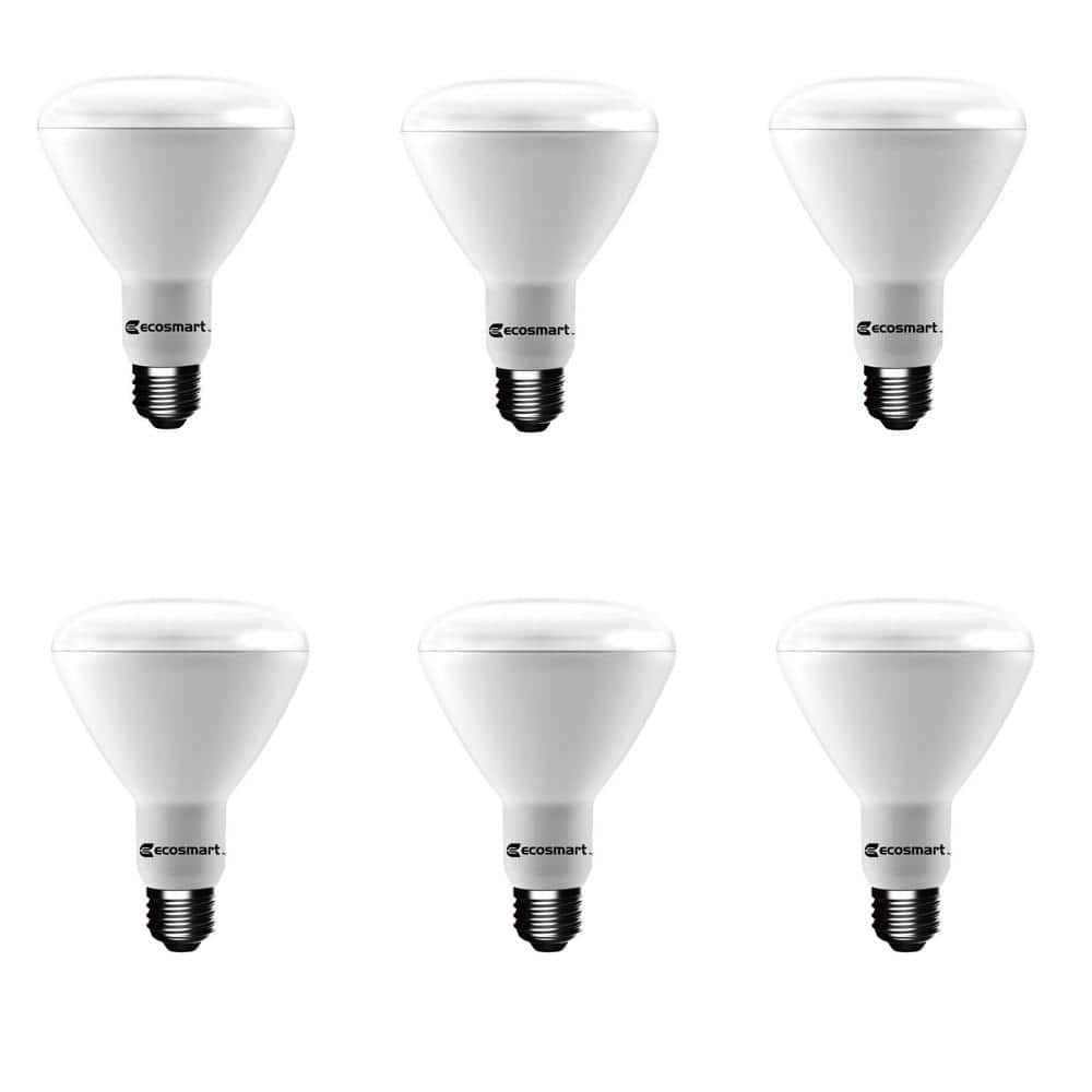 65-Watt Equivalent BR30 Dimmable CEC LED Light Bulb Daylight (6-Pack ...