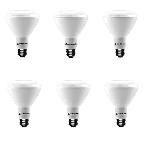 Details about   EcoSmart 65-Watt Equivalent BR30 Dimmable LED Light Bulb Daylight 6-Pack 