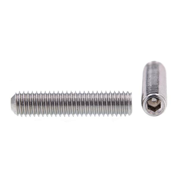 Prime-Line #10-32 x 7/8 in. Grade 18-8 Stainless Steel Internal Hex  Headless Set Screws (10-Pack) 9183014 The Home Depot