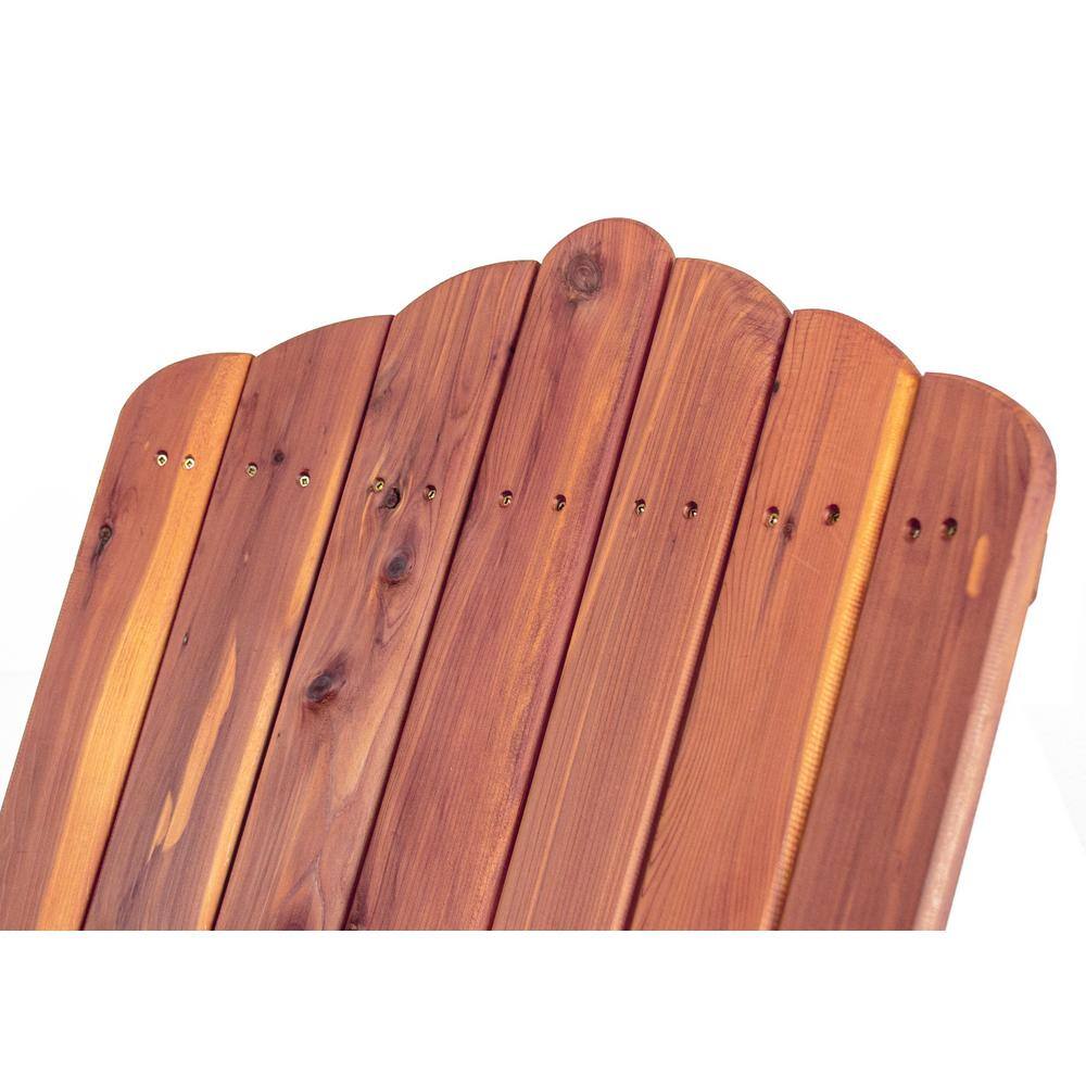 Natural Cedar Adirondack Rocking Chair with Armrests