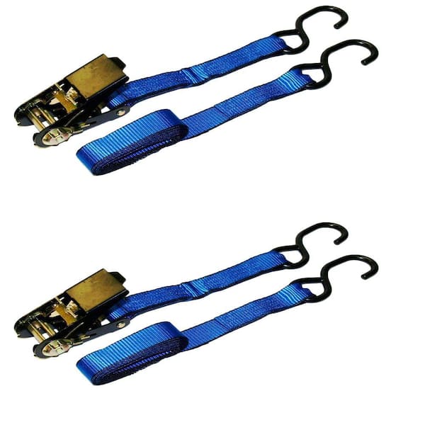 EVEREST 15 ft. x 1 in. 1500 lbs. Ratchet Tie-Down Strap (2-Pack)