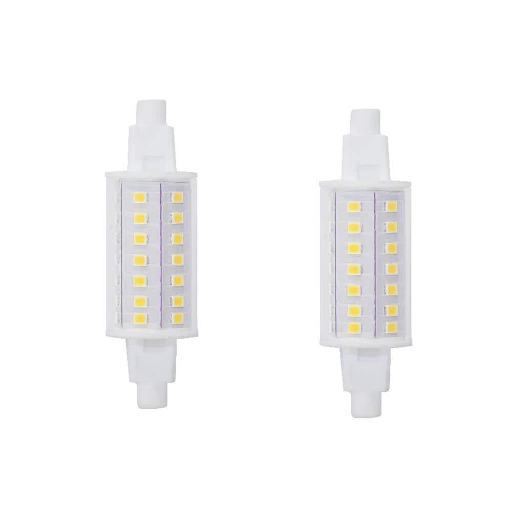 Bulbrite 50 - Watt Equivalent Soft White Light J-Type (R7s) Recessed Single Contact, Dimmable Clear LED Light Bulb 3000K (2-Pack) 861605