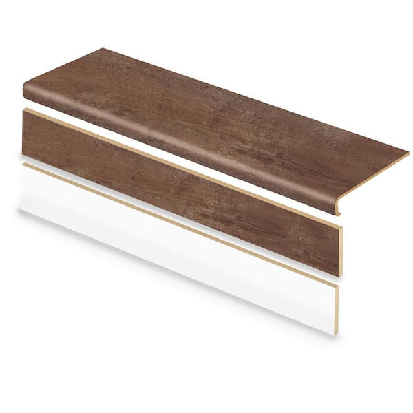 Cap A Tread Calusa 47 in. L x 12.15 in. W x 2.28 in. T Vinyl Stair Tread and Reversible Riser Kit